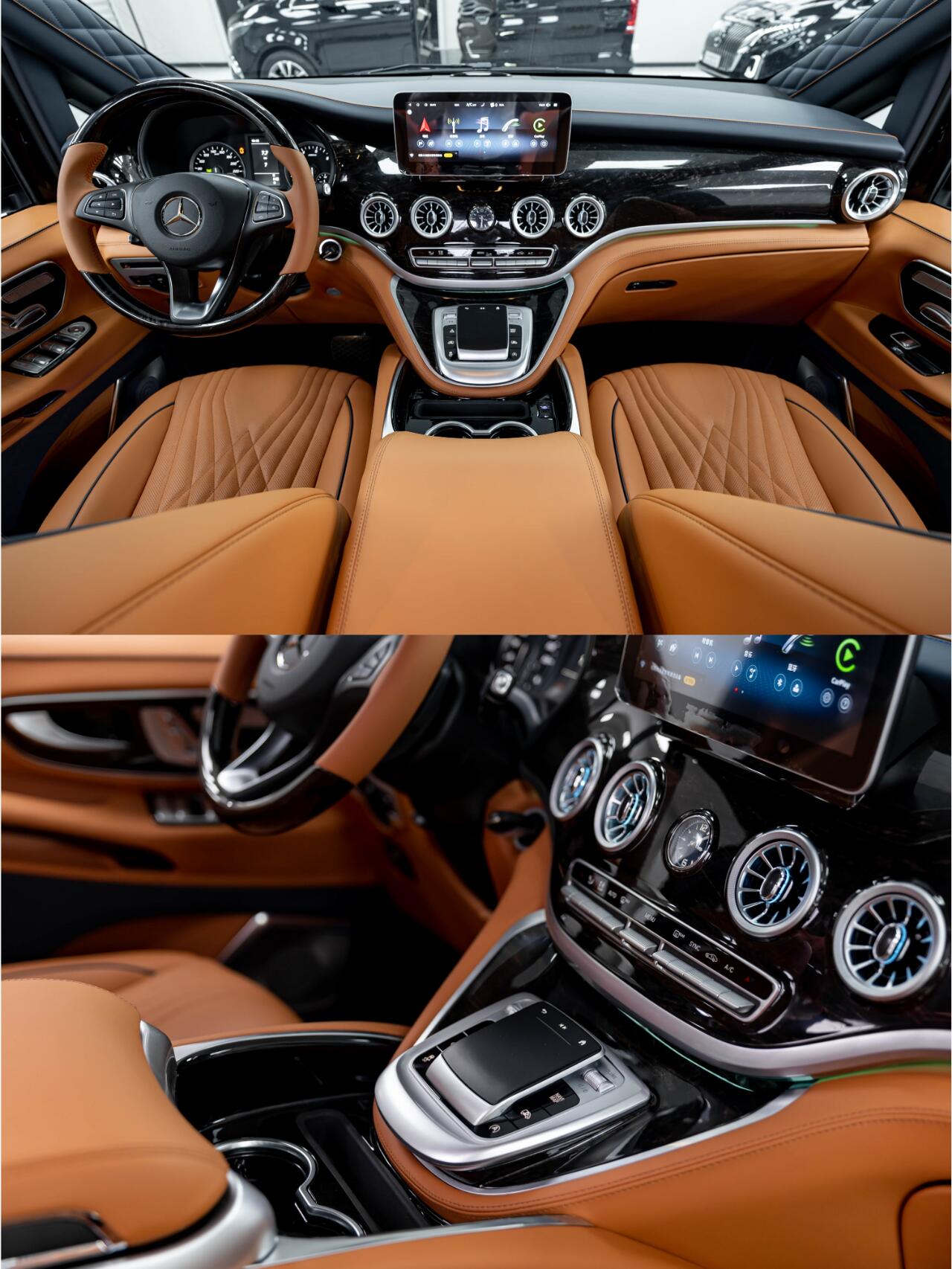 Manufacturer of upgrade kits for Mercedes V300d and V250d, including exterior body kits, interior components, aviation-style seats, and other accessories.