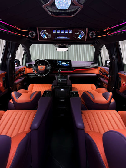 Toyota HiAce (High/Standard Roof): Sienna-style interior and exterior upgrade kit with luxury seats.