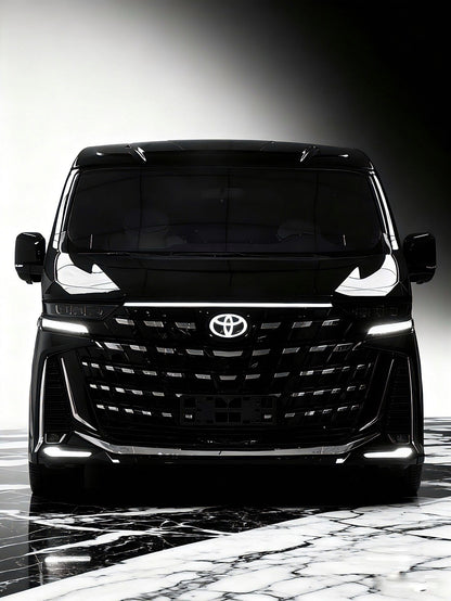 Toyota Sienna interior customization featuring luxury seats, overhead lighting, curtains, flooring, folding tables, and more.
