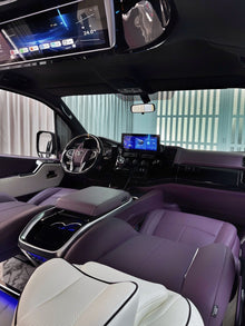 Toyota Hiace Sienna exterior modification kit, including body kit, bumper, headlights, and interior trim, luxury seats, non-slip floor, and LED lights.