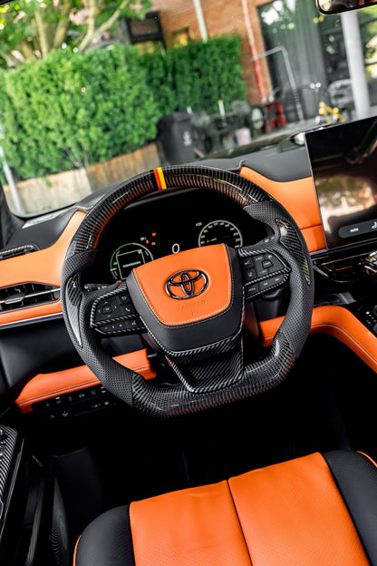 Sienna upgrades: interior and exterior styling, headlights, rear spoiler, luxury seats/bed, and waterproof flooring.